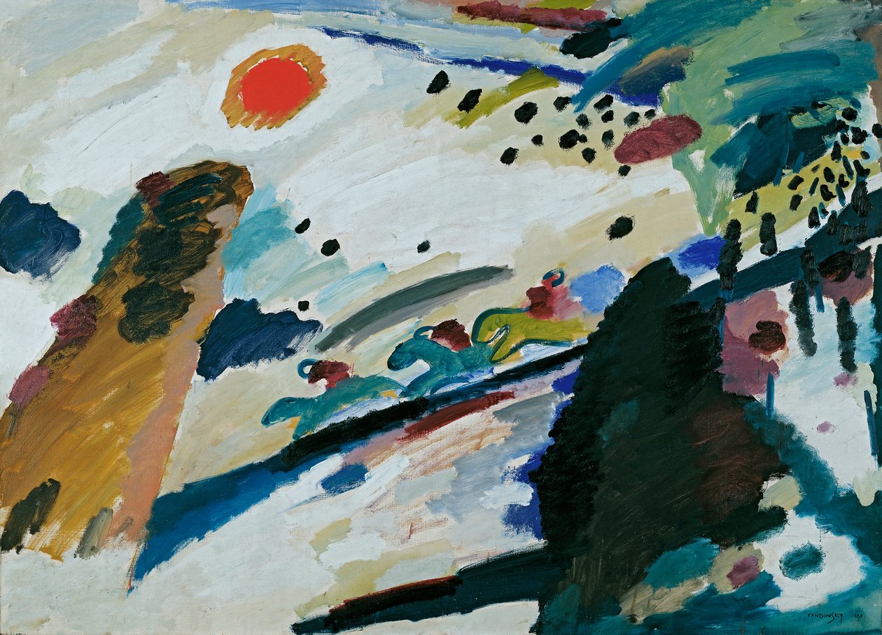 Romantisk landskab af Wassily Kandinsky
