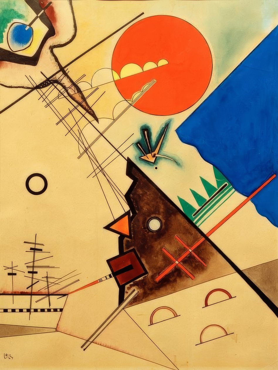 Rød cirkel af Wassily Kandinsky