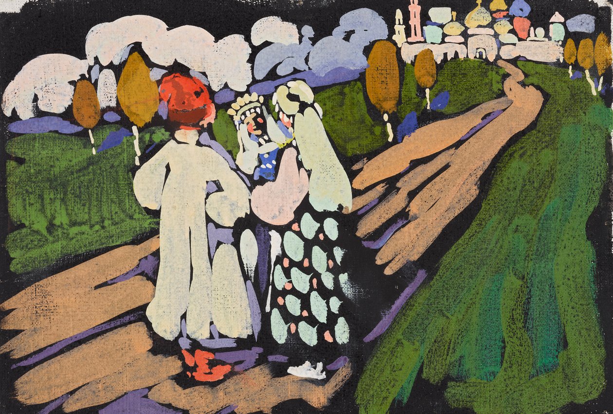 Den russiske scene af Wassily Kandinsky