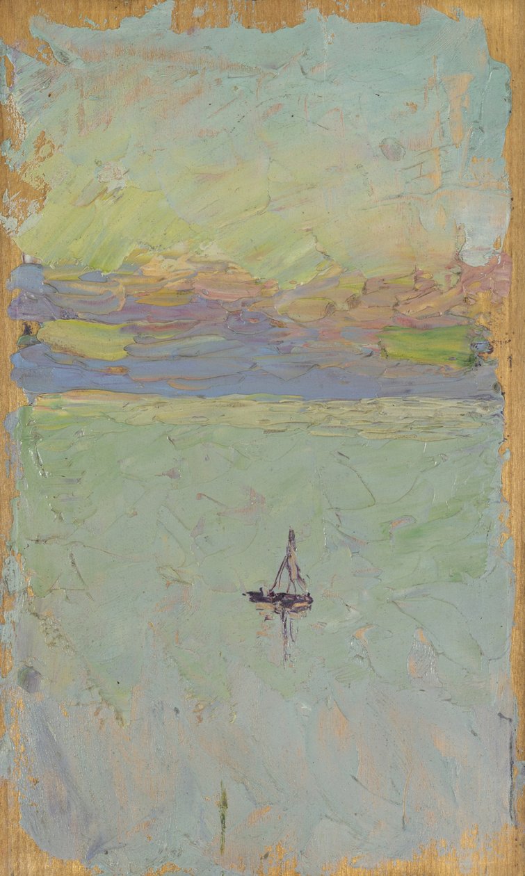 sejlbåd på havet af Wassily Kandinsky