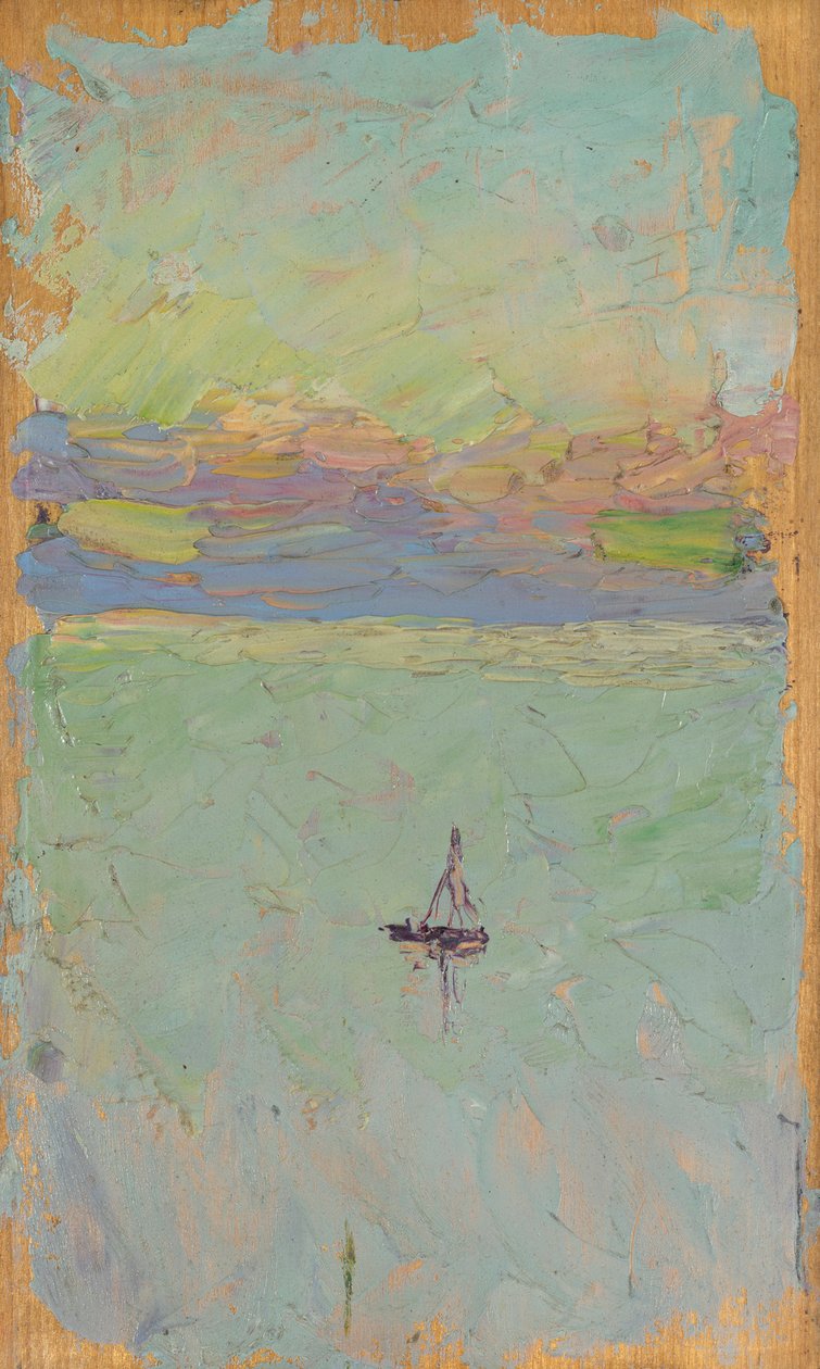Sejlbåd på havet af Wassily Kandinsky