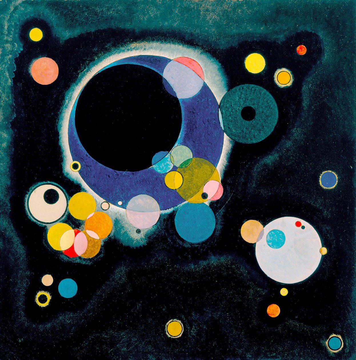 Skitse til flere cirkler af Wassily Kandinsky