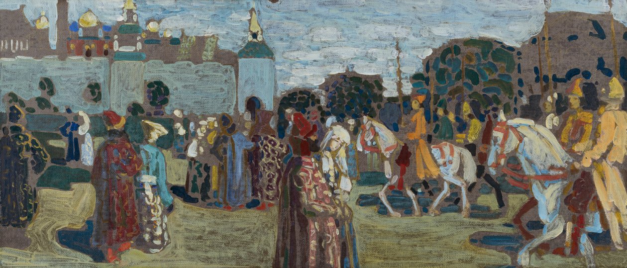 Skitse til »Søndag (gammelrussisk)« af Wassily Kandinsky