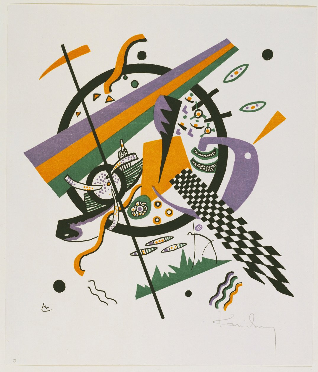 ""Små verdener IV"" Peinture de Vassily Kandinsky (ou Wassily Kandinski eller Kandinskij af Wassily Kandinsky