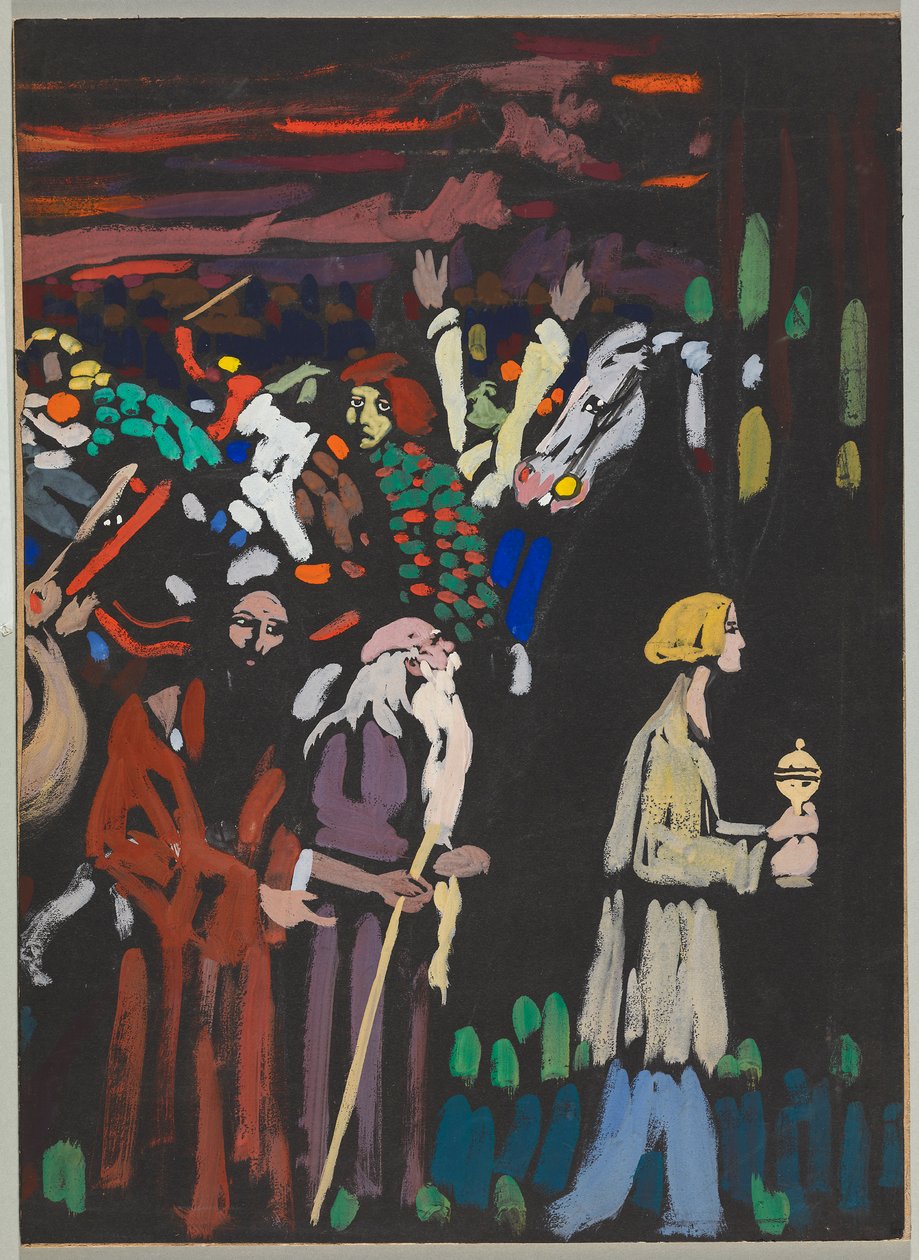 Studie til „Panik“ af Wassily Kandinsky