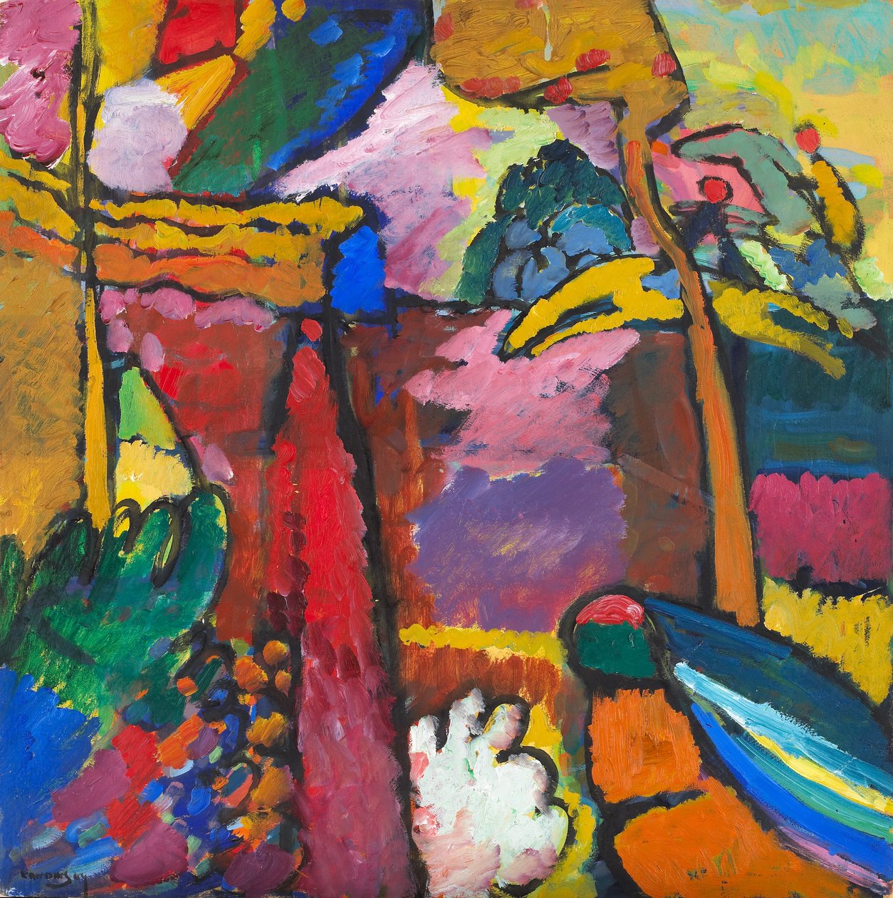 Studie til improvisation V af Wassily Kandinsky
