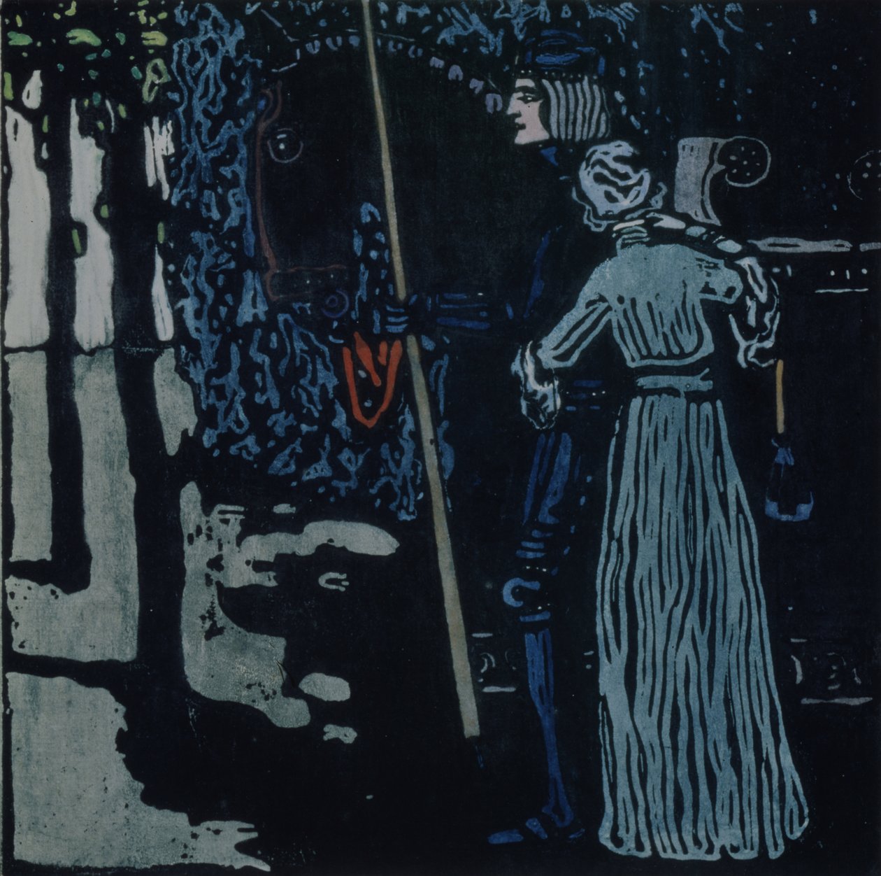 Afskeden, 1907 af Wassily Kandinsky