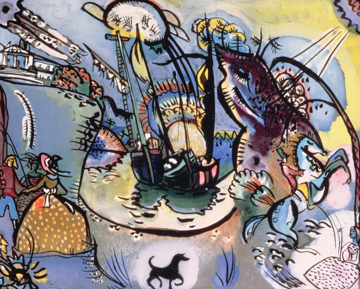 Havnen, 1916 af Wassily Kandinsky
