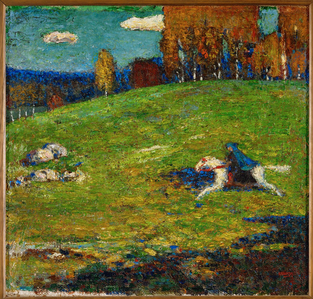 Den blå rytter (olie på lærred) af Wassily Kandinsky