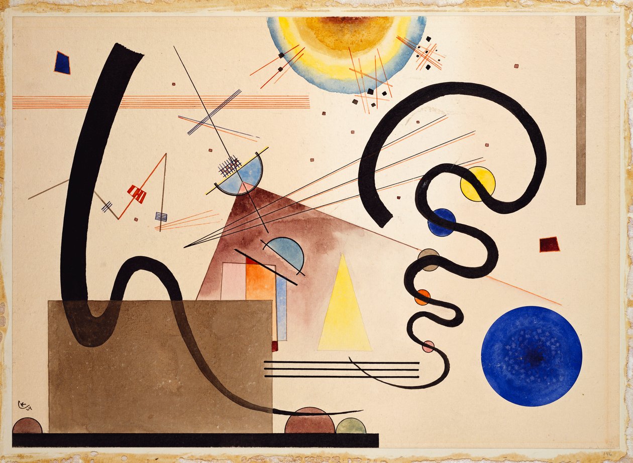 To Bevægelser af Wassily Kandinsky