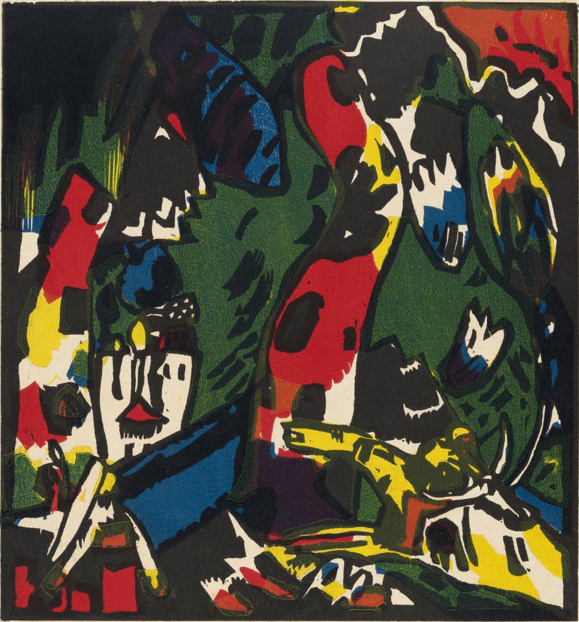 ""An Archer"" Maleri af Vassily Kandinsky (eller Wassily Kandinski eller Kandinskyj af Wassily Kandinsky