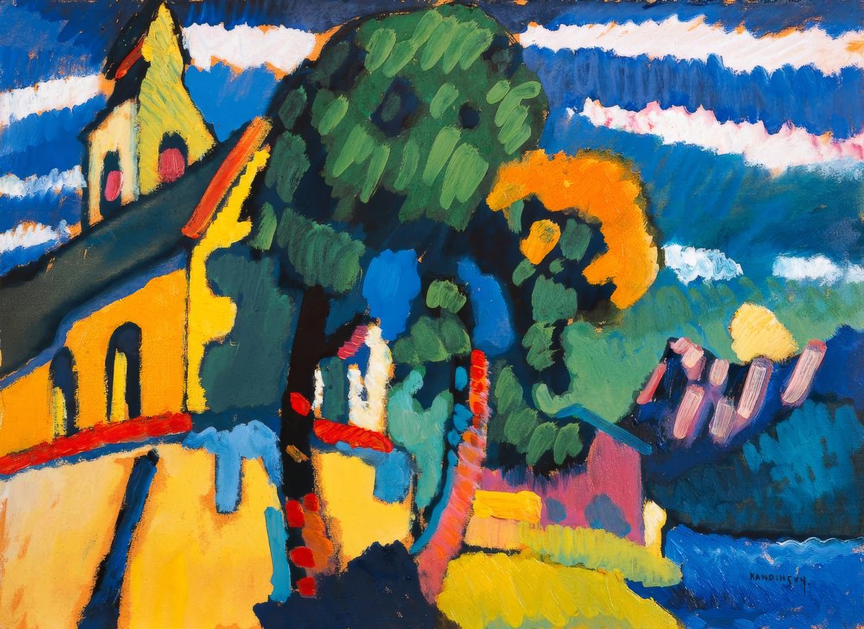 Landsbykirken i Riegsee af Wassily Kandinsky