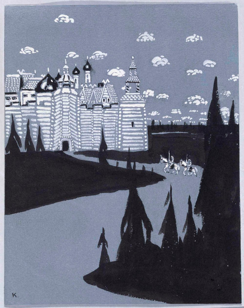 Foran byen af Wassily Kandinsky