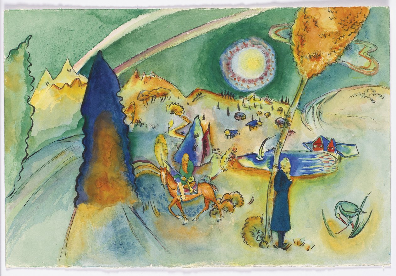 Watercolor for Poul Bjerre af Wassily Kandinsky
