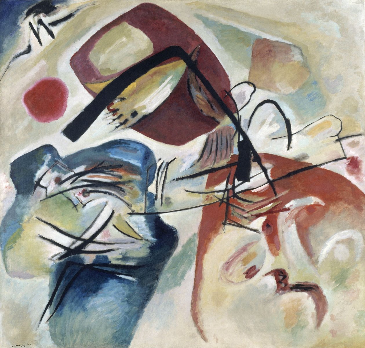 Med den sorte bue af Wassily Kandinsky
