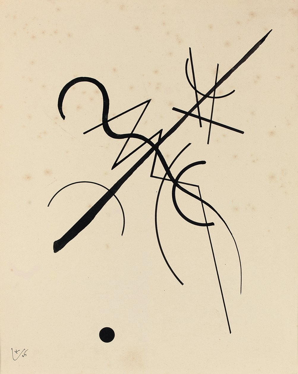 Tegning for punkt og linje til overflade af Wassily Kandinsky