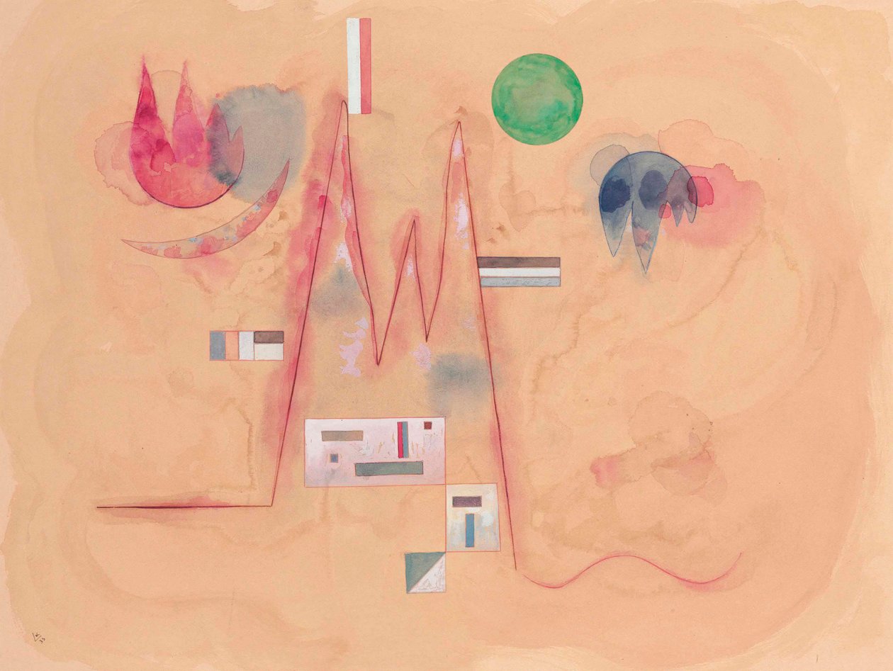 Zigzag in Weich Zigzag entourage mou, 1933. af Wassily Kandinsky