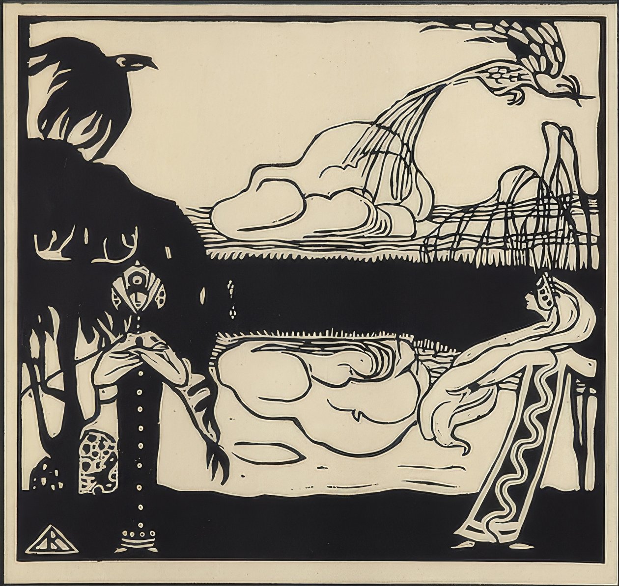 To fugle. 1907 af Wassily Kandinsky