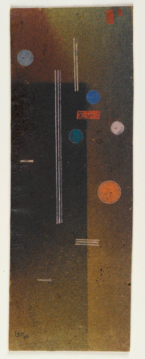 Uden titel (Ohne Titel) 1930 (olie og gouache ombord) af Wassily & Marc Franz (1880 1916) Kandinsky