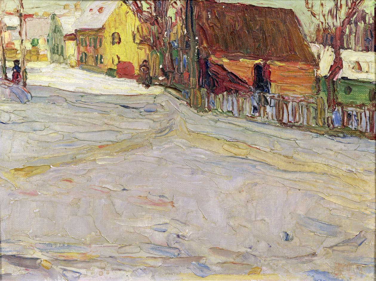 Bylandskab (olie på lærred) af Wassily & Marc Franz (1880 1916) Kandinsky