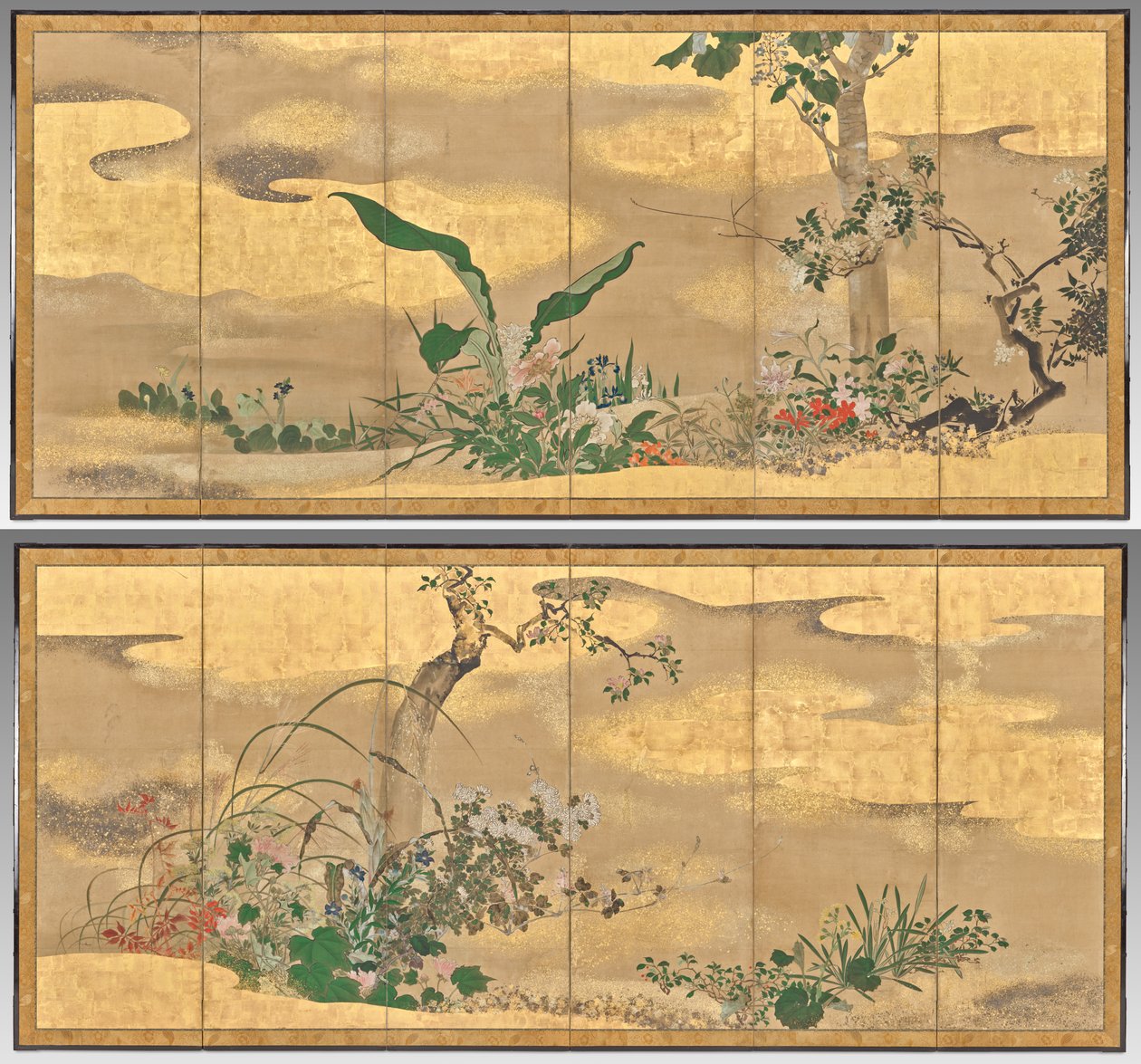 De fire årstiders blomster og træer af Watanabe Shiko
