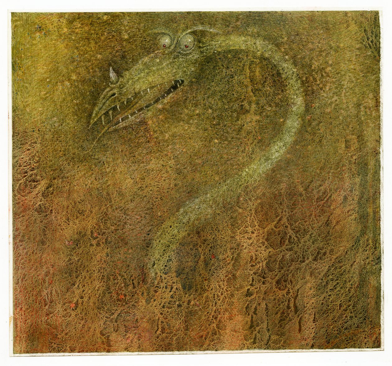 UD AF FLAMMERNE, 2000 (blandede medier) af Wayne Anderson