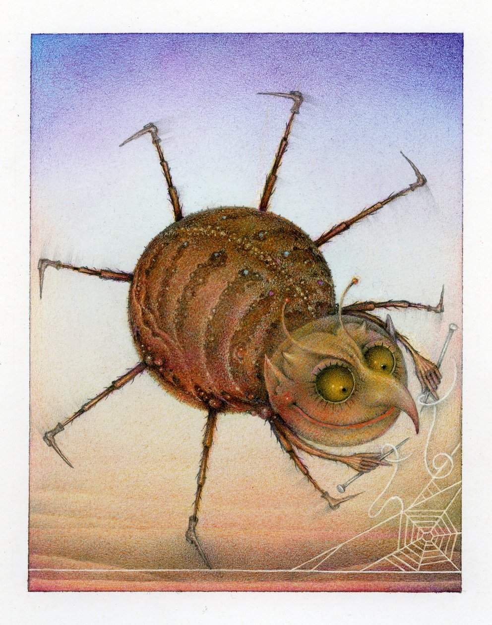 Spinning Spider, 2003 (blandede medier på kunstplade) af Wayne Anderson
