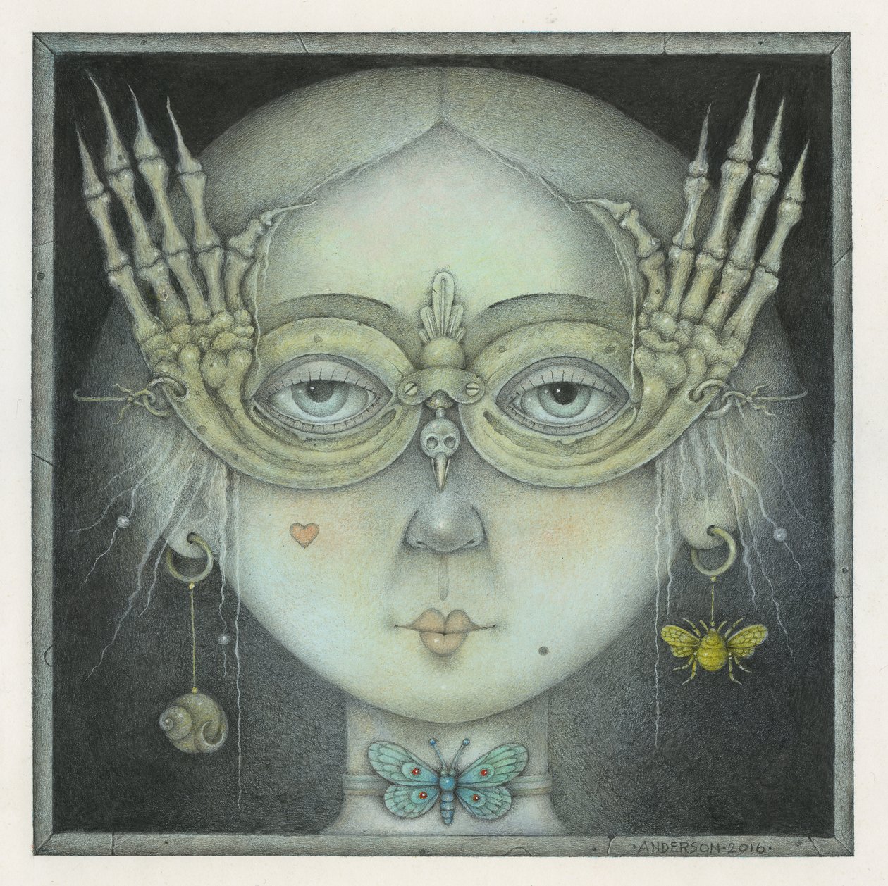The Masquerade Ball, 2016 (blandede medier) af Wayne Anderson