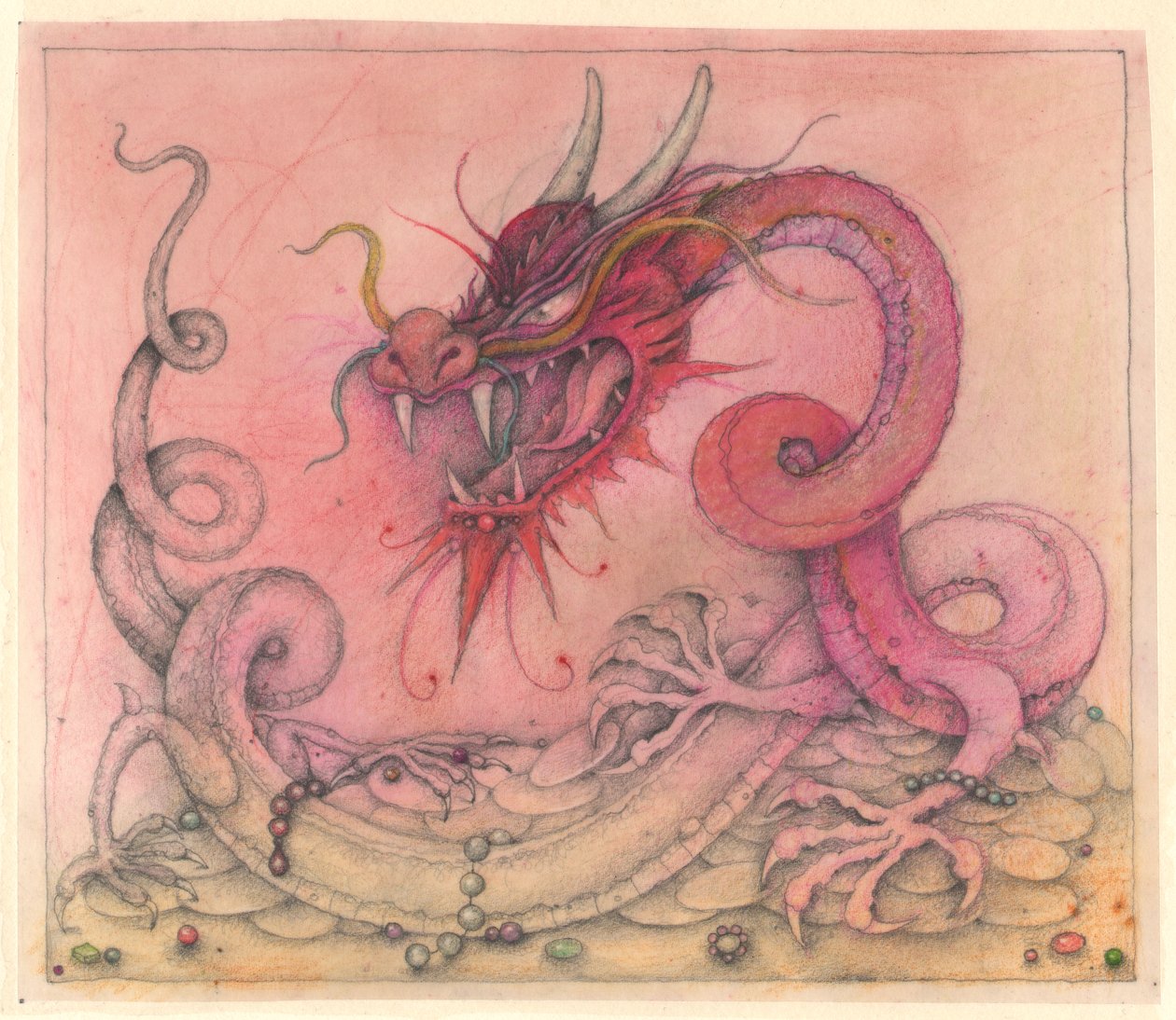Wicked Dragon, 2000 (blandede medier) af Wayne Anderson