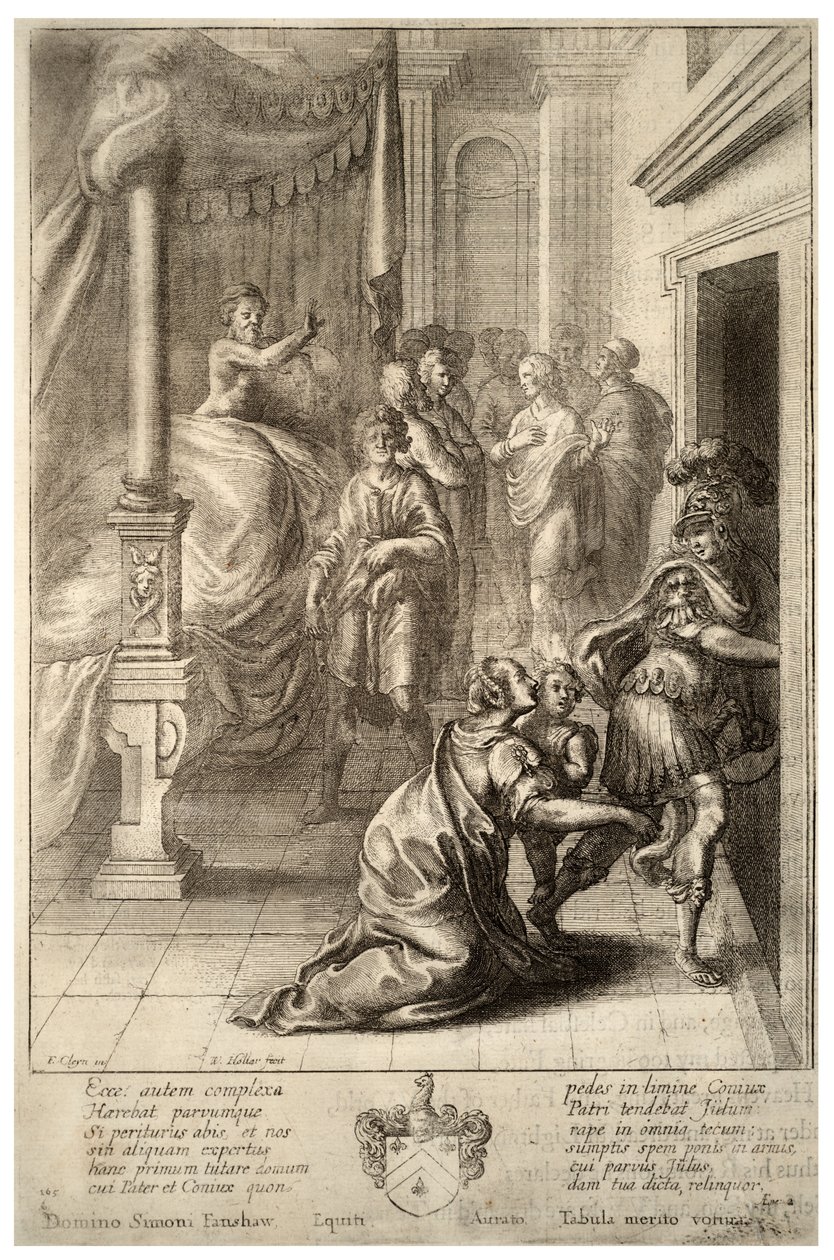 Aeneas forlader Troy. Stat 3 af Wenceslaus Hollar