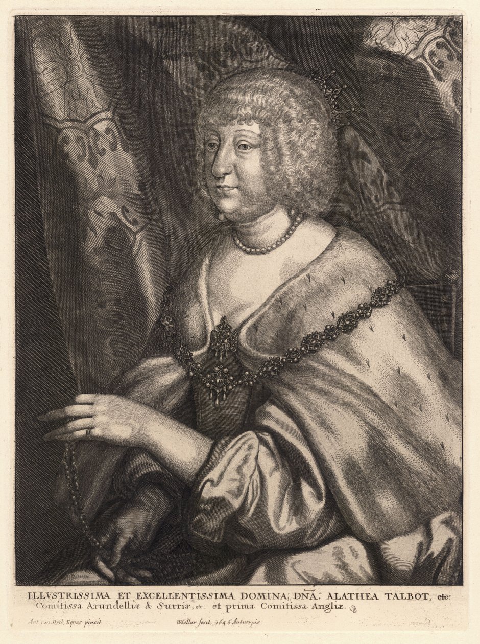 Altheia, grevinde af Arundel. Stat 4 af Wenceslaus Hollar