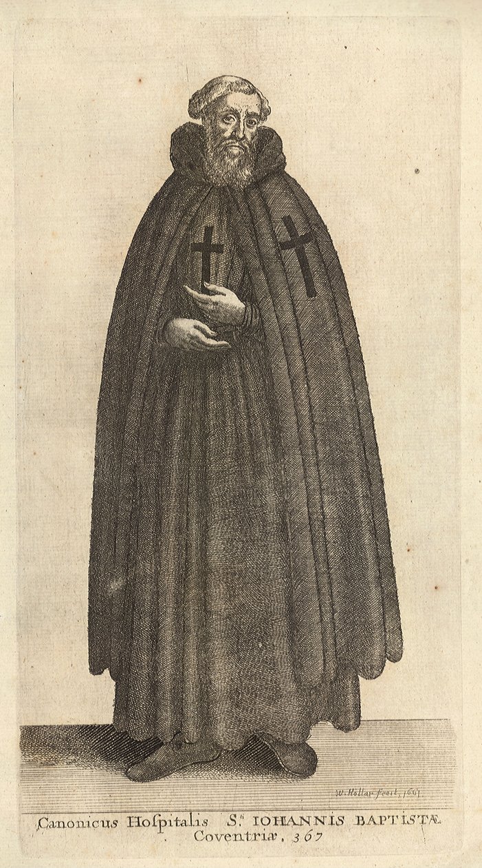 Canon på hospitalet Johannes Døberen af Wenceslaus Hollar