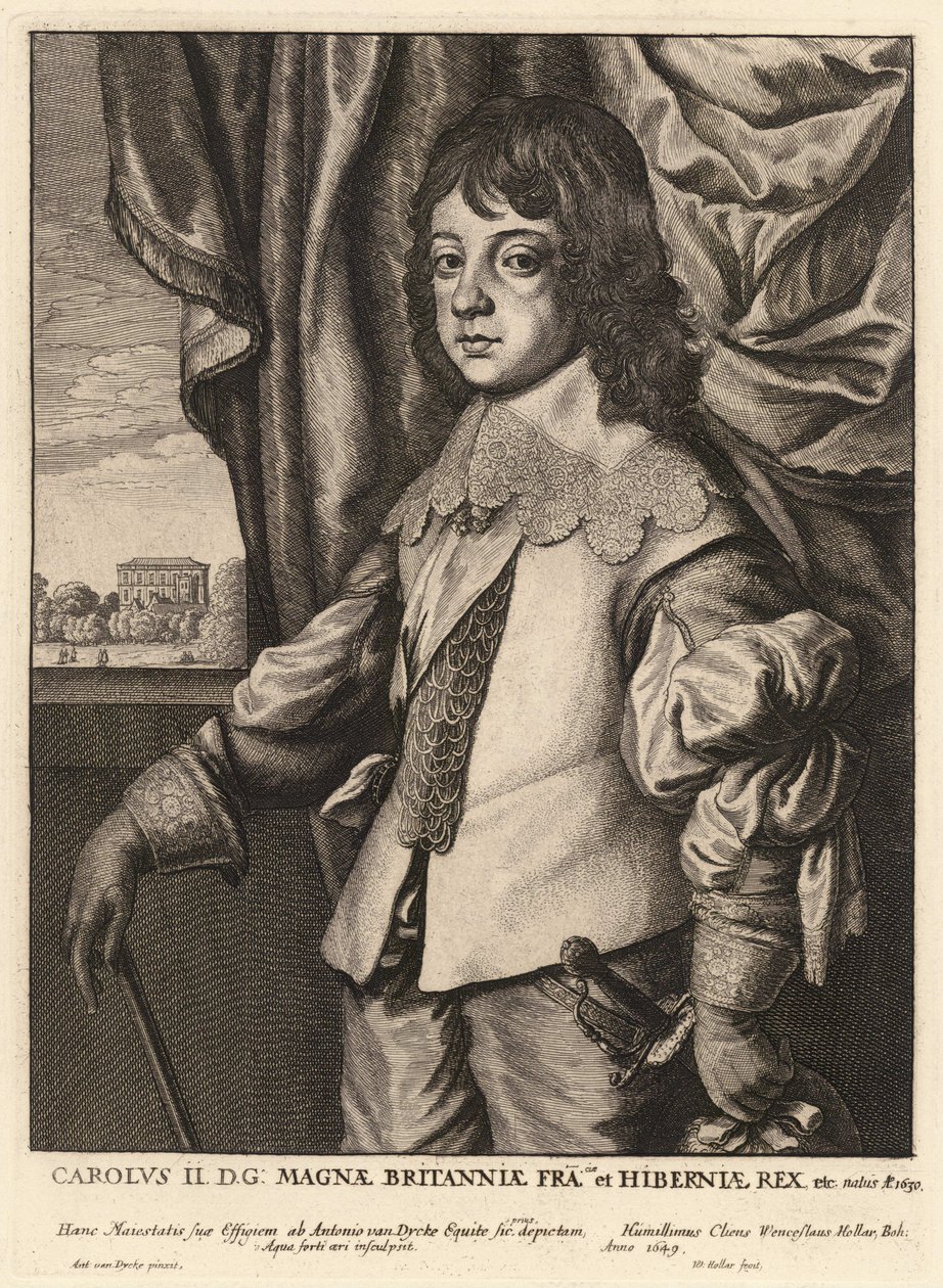 Karl II. Stat 7 af Wenceslaus Hollar