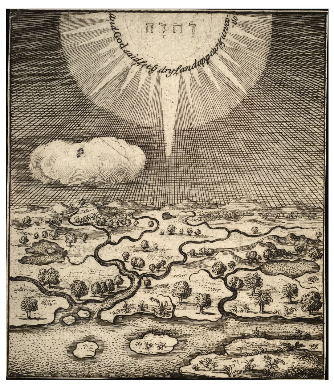 Skabelsen af jorden. Stat 2 af Wenceslaus Hollar