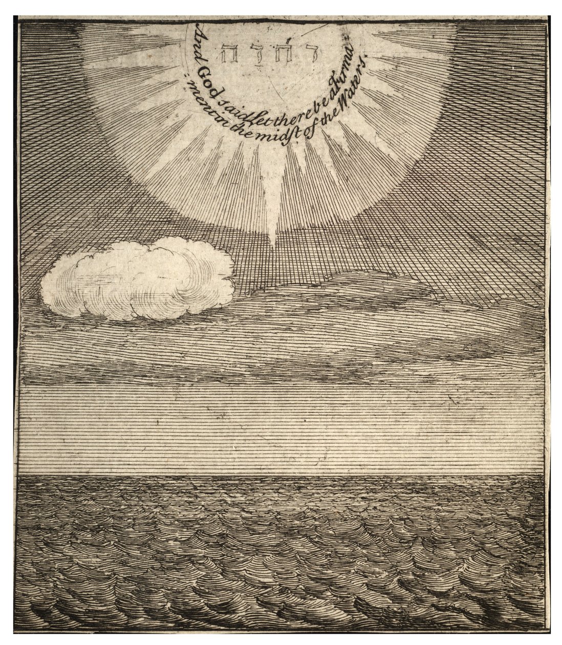 Oprettelse af firmamentet. Stat 2 af Wenceslaus Hollar