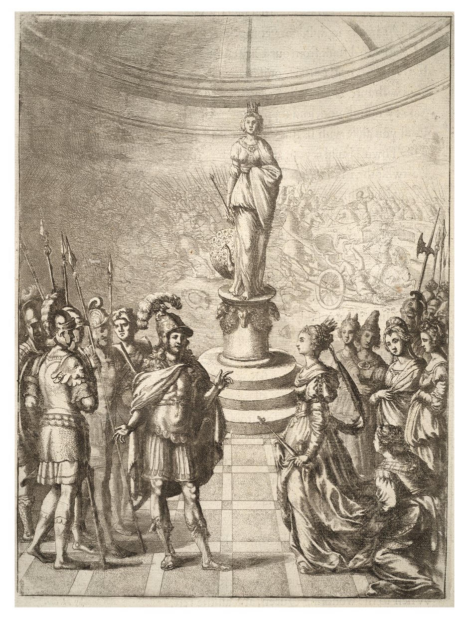Dido og Aeneas. Stat 5 af Wenceslaus Hollar