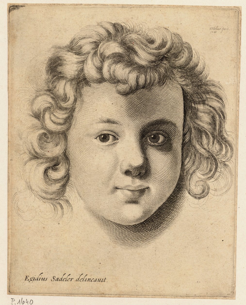 Leder af et barn efter Sadeler af Wenceslaus Hollar
