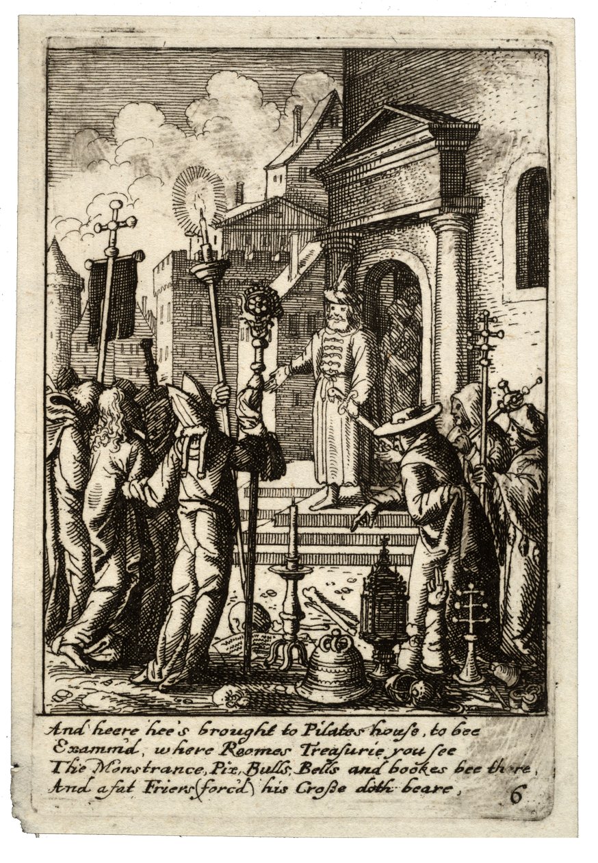 Jesus før Pilatus af Wenceslaus Hollar