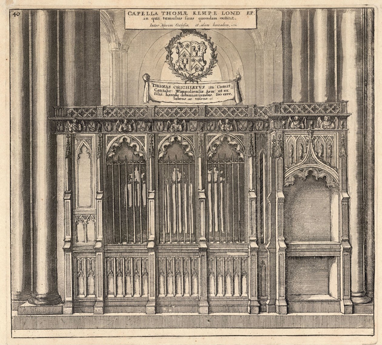 Kempe (monument) af Wenceslaus Hollar