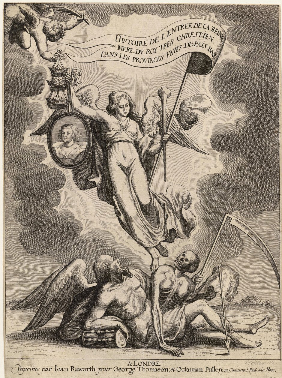 Drivhuset. Dronningens moders indtræden i ... de lave lande. Stat 2 af Wenceslaus Hollar