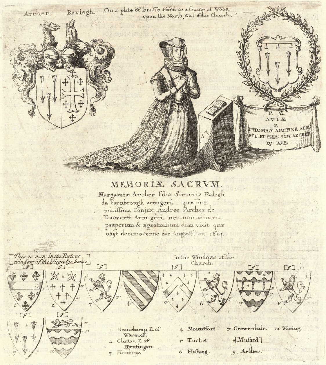 Margaret Archer (monument). Stat 2 af Wenceslaus Hollar