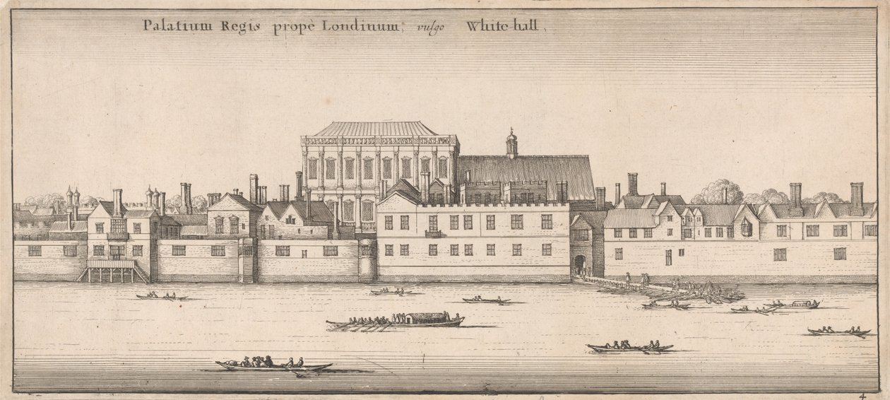 Palatium Regis Prope Londinum, Vulgo Whitehall af Wenceslaus Hollar
