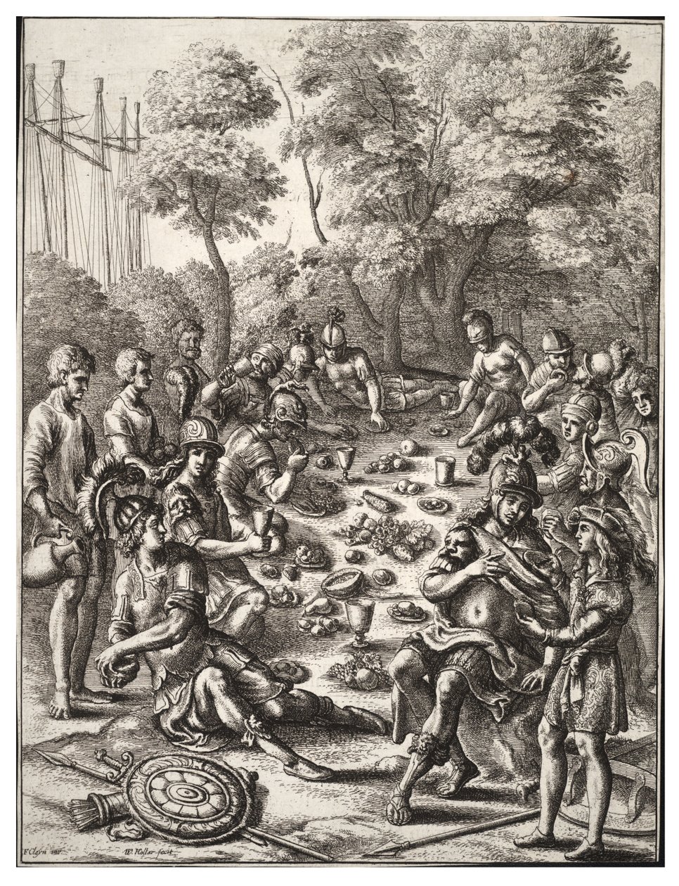 Anmeldelse af det juliske dynasti. Stat 2 af Wenceslaus Hollar