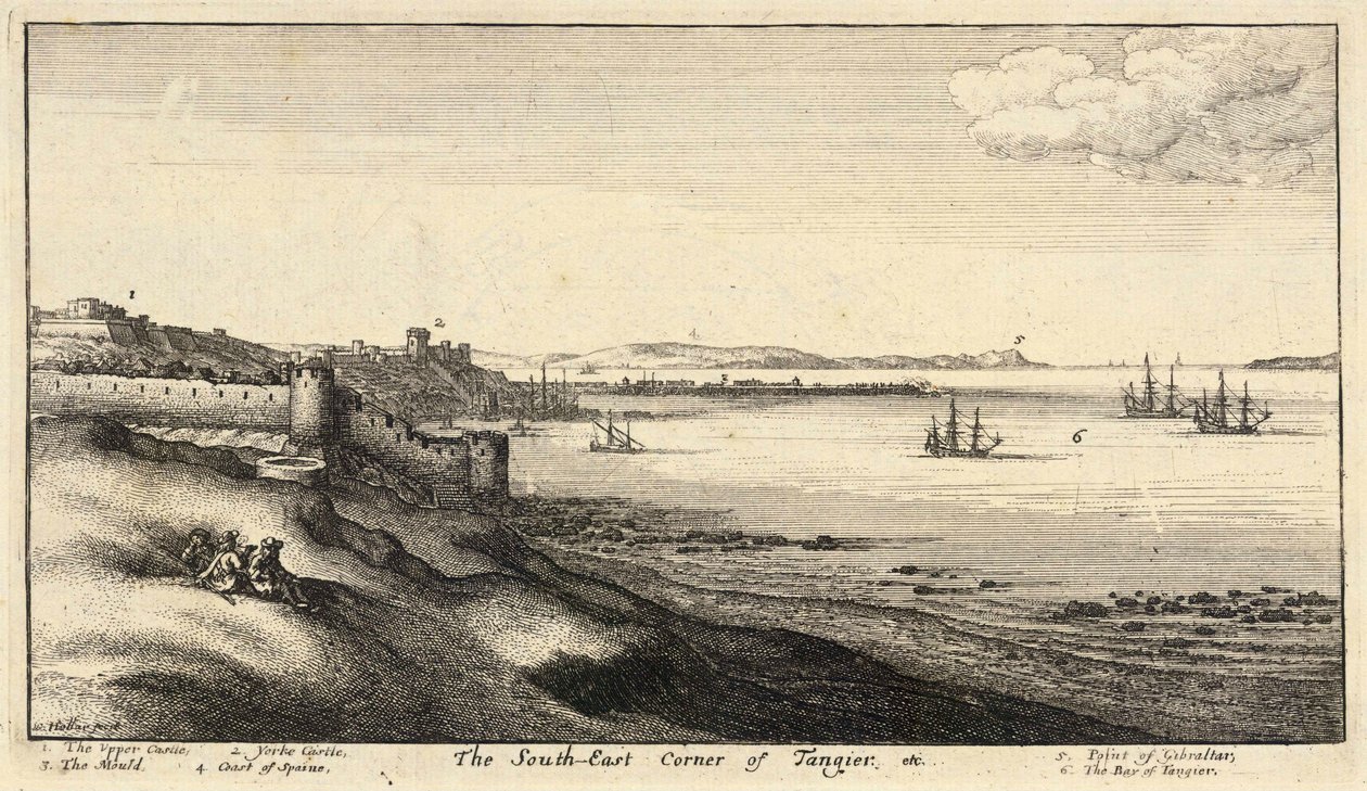 S.E. hjørne af Tanger. Stat 2 af Wenceslaus Hollar