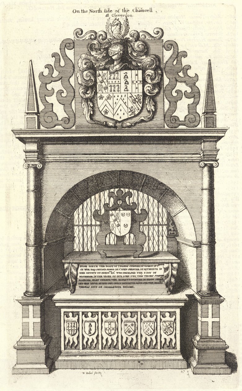 Spencer (monument) af Wenceslaus Hollar