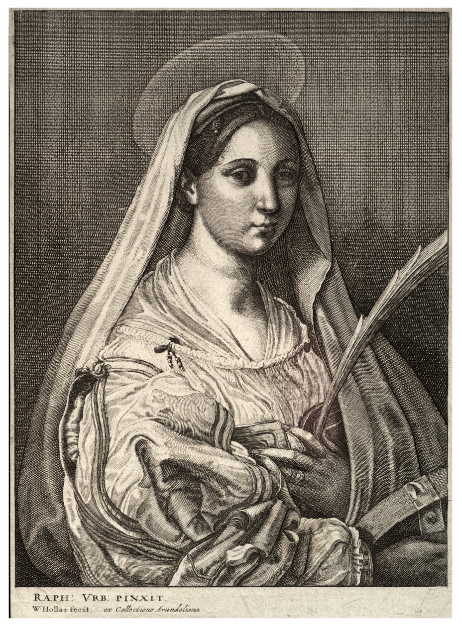 Sankt Catharine af Alexandria. Stat 2 af Wenceslaus Hollar