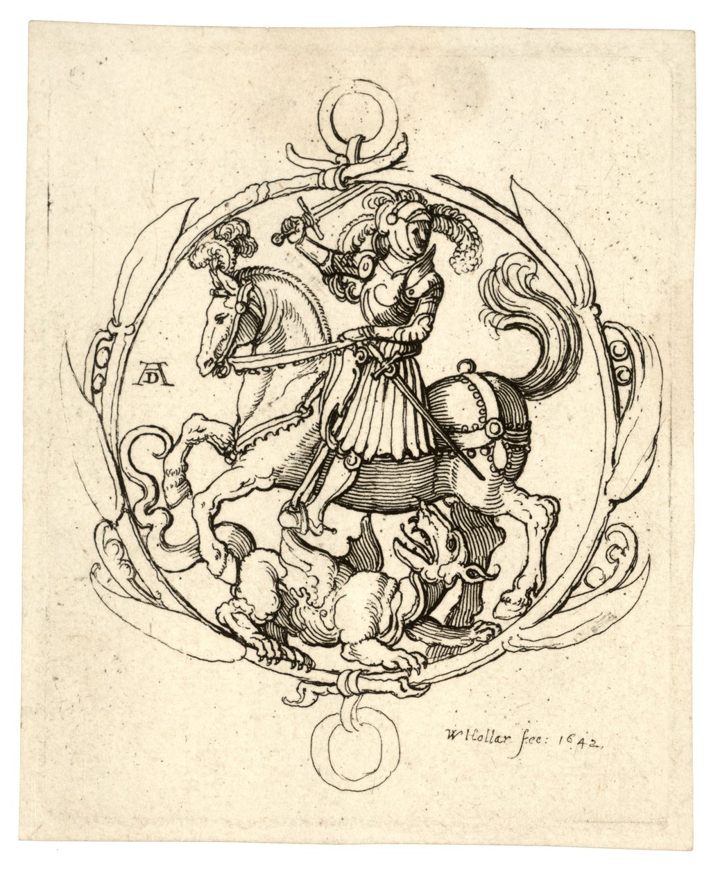 St. George og dragen af Wenceslaus Hollar