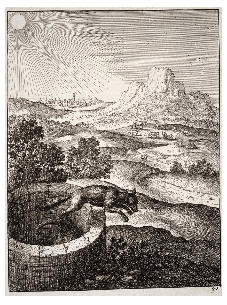 Ræven og geden af Wenceslaus Hollar