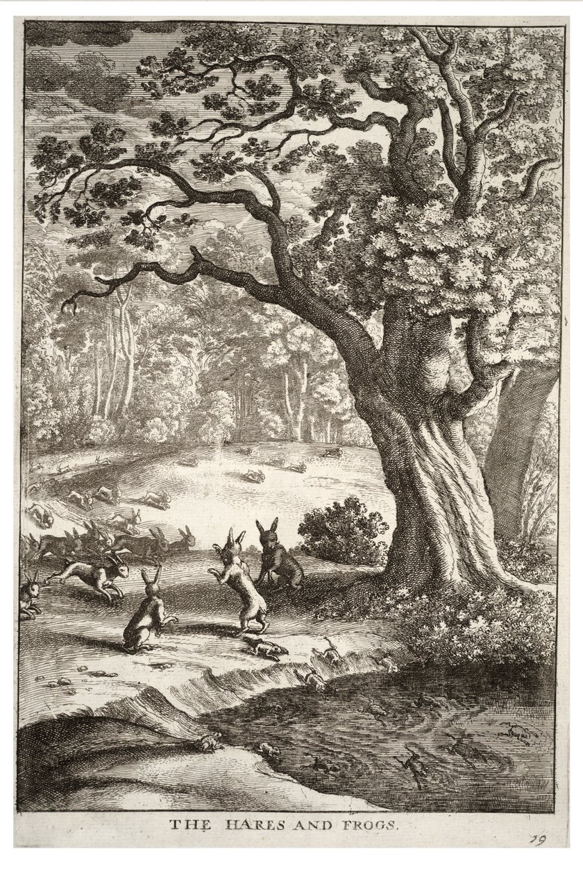 Harerne og frøerne af Wenceslaus Hollar