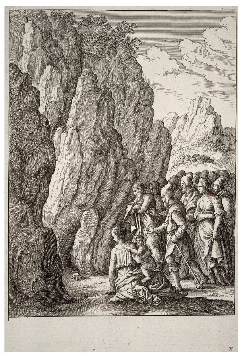 Bjerget i arbejde af Wenceslaus Hollar